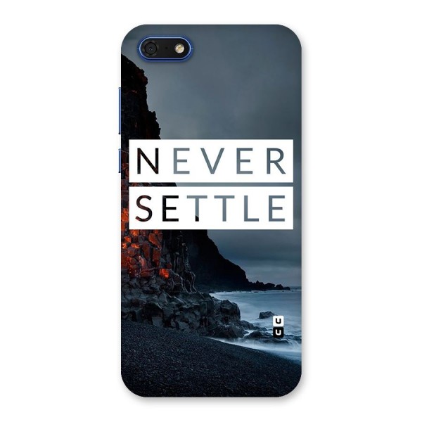 Never Settle Dark Beach Back Case for Honor 7s