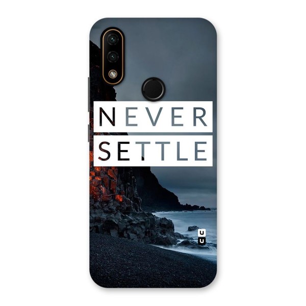 Never Settle Dark Beach Back Case for Lenovo A6 Note