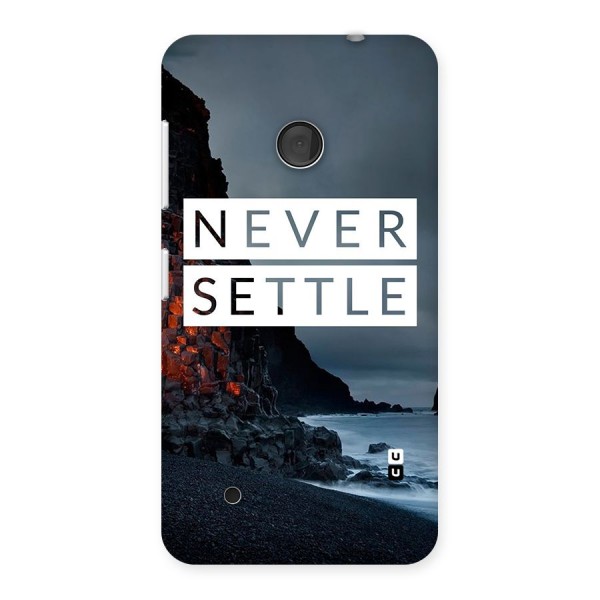 Never Settle Dark Beach Back Case for Lumia 530