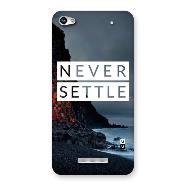 Never Settle Dark Beach Back Case for Micromax Hue 2