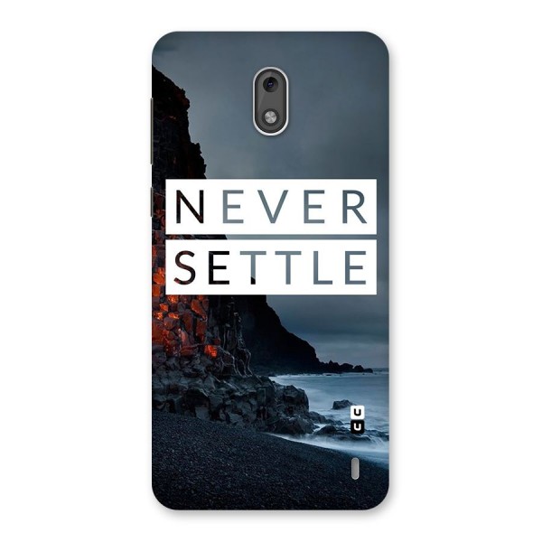 Never Settle Dark Beach Back Case for Nokia 2