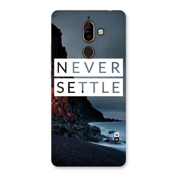 Never Settle Dark Beach Back Case for Nokia 7 Plus