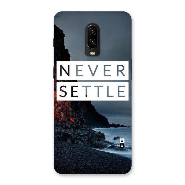 Never Settle Dark Beach Back Case for OnePlus 6T