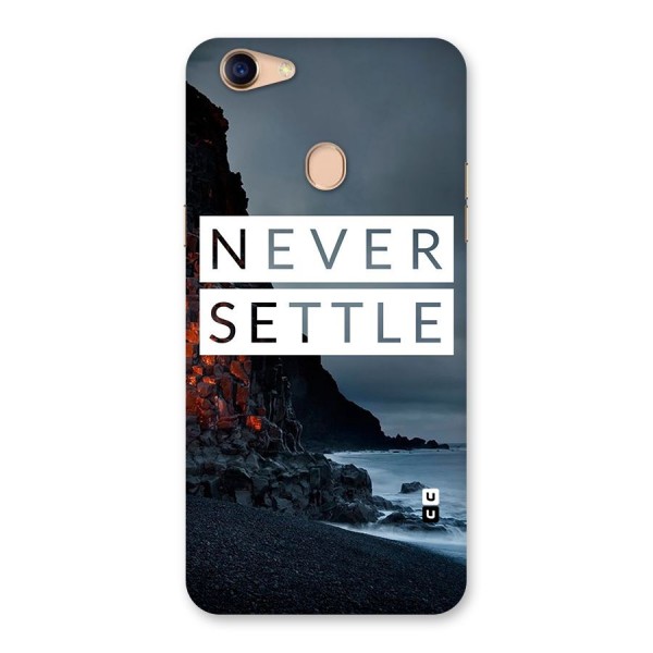 Never Settle Dark Beach Back Case for Oppo F5