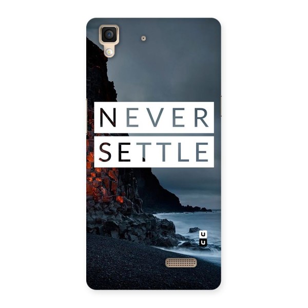 Never Settle Dark Beach Back Case for Oppo R7