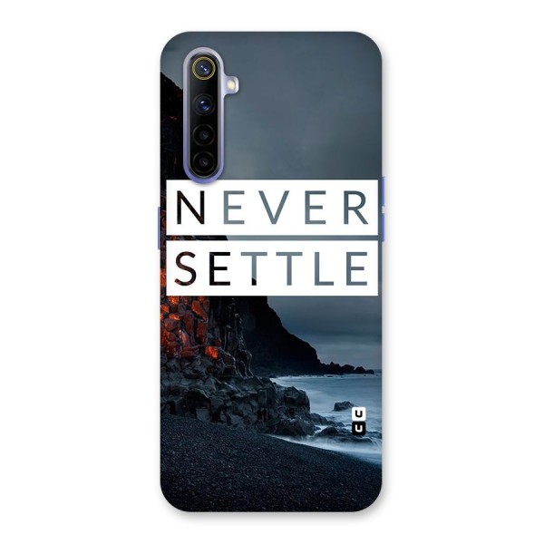 Never Settle Dark Beach Back Case for Realme 6