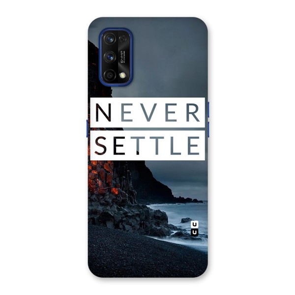 Never Settle Dark Beach Back Case for Realme 7 Pro