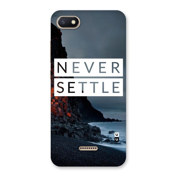 Never Settle Dark Beach Back Case for Redmi 6A