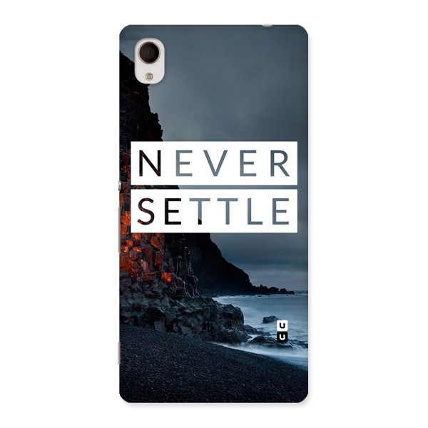 Never Settle Dark Beach Back Case for Sony Xperia M4