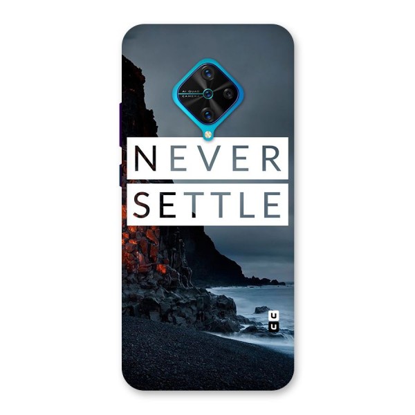 Never Settle Dark Beach Back Case for Vivo S1 Pro