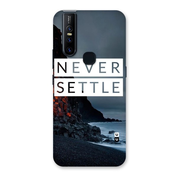 Never Settle Dark Beach Back Case for Vivo V15