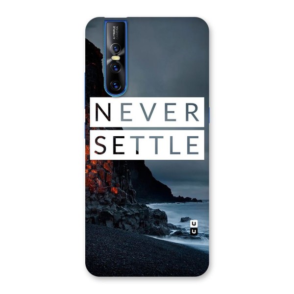 Never Settle Dark Beach Back Case for Vivo V15 Pro