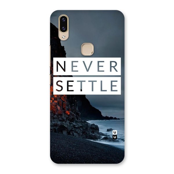 Never Settle Dark Beach Back Case for Vivo V9