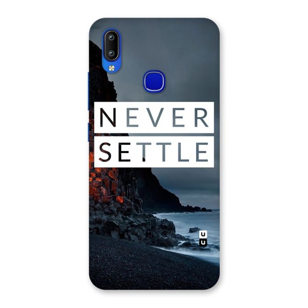 Never Settle Dark Beach Back Case for Vivo Y91