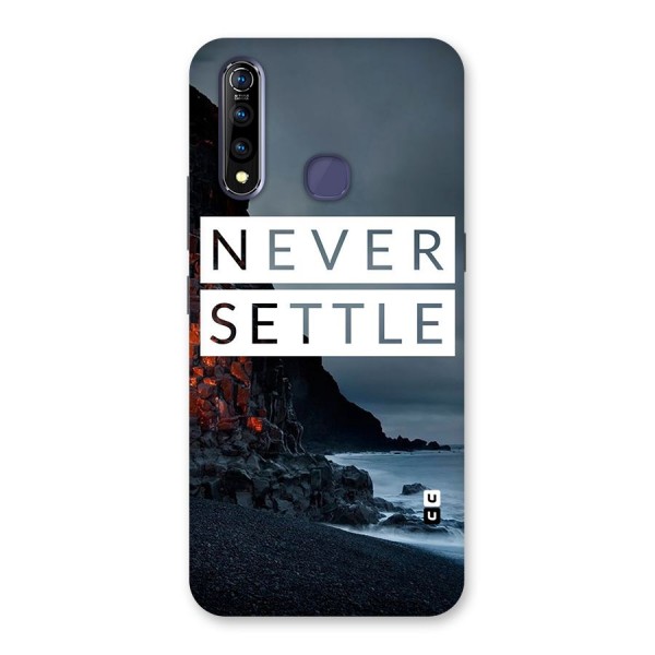 Never Settle Dark Beach Back Case for Vivo Z1 Pro