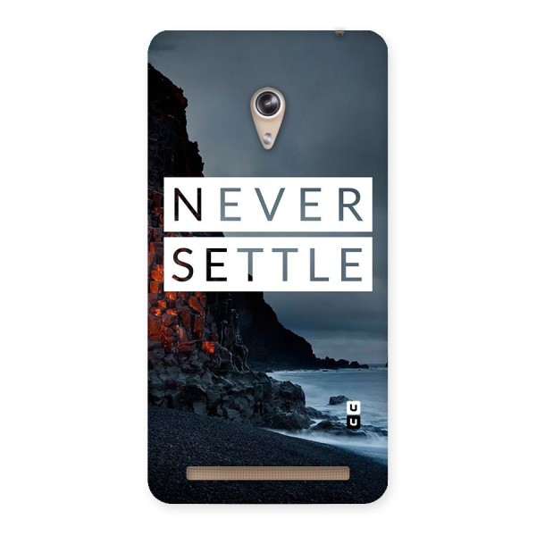 Never Settle Dark Beach Back Case for Zenfone 6