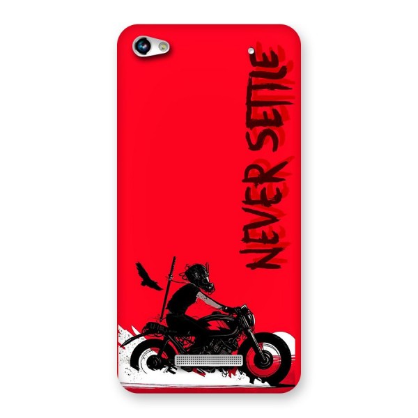 Never Settle Ride Back Case for Canvas Hue 2 A316