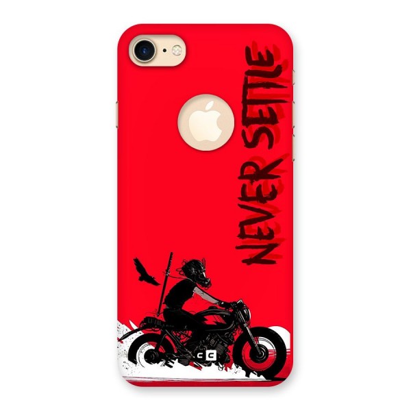 Never Settle Ride Back Case for iPhone 8 Logo Cut