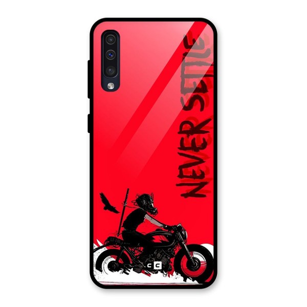 Never Settle Ride Glass Back Case for Galaxy A50s