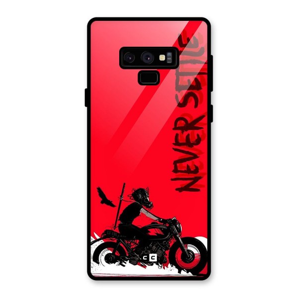 Never Settle Ride Glass Back Case for Galaxy Note 9