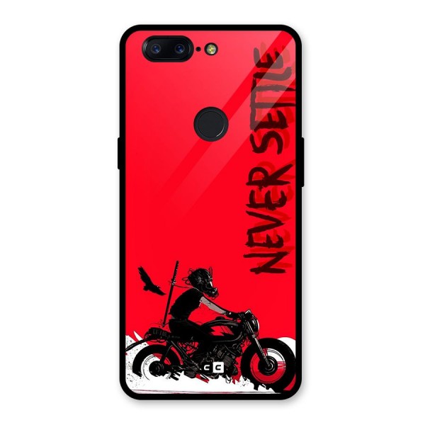 Never Settle Ride Glass Back Case for OnePlus 5T