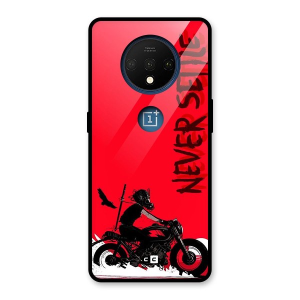 Never Settle Ride Glass Back Case for OnePlus 7T