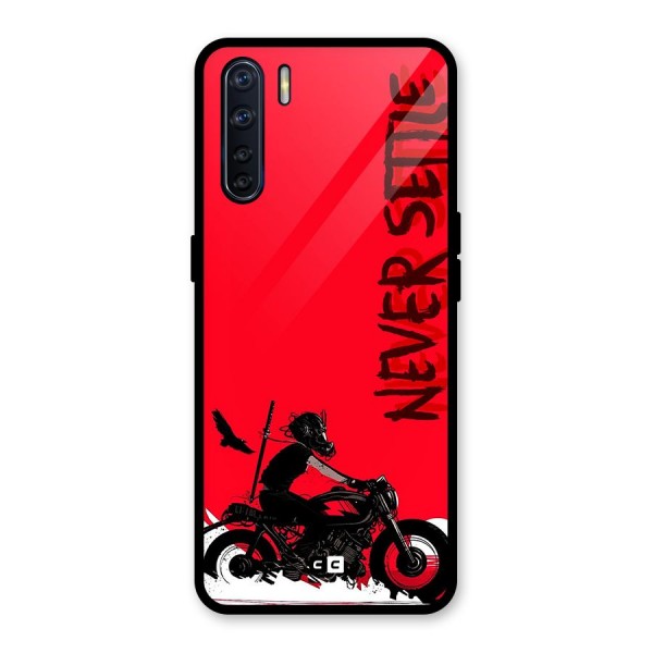 Never Settle Ride Glass Back Case for Oppo F15