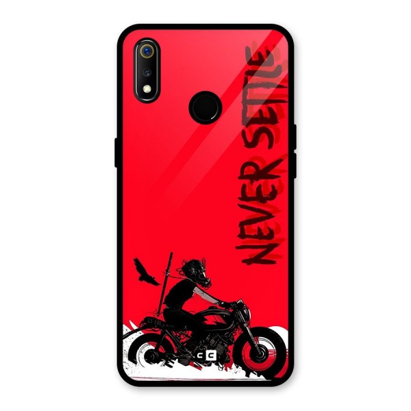 Never Settle Ride Glass Back Case for Realme 3