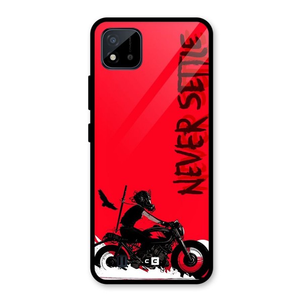 Never Settle Ride Glass Back Case for Realme C11 2021