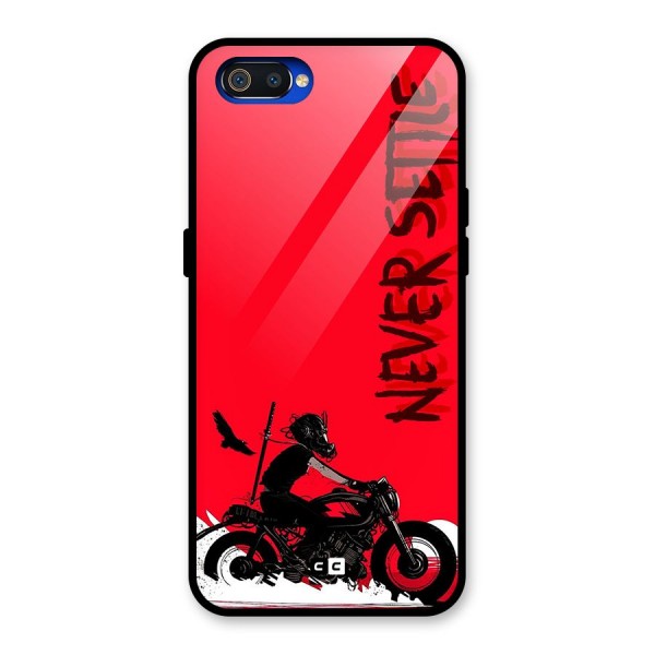 Never Settle Ride Glass Back Case for Realme C2