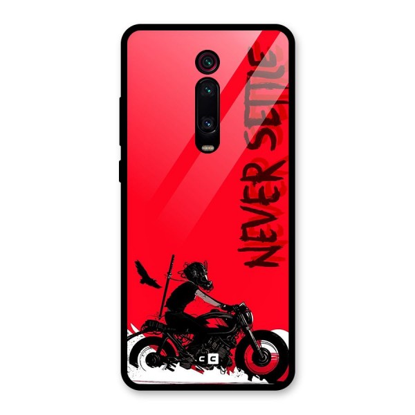 Never Settle Ride Glass Back Case for Redmi K20