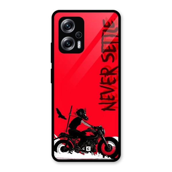 Never Settle Ride Glass Back Case for Redmi K50i