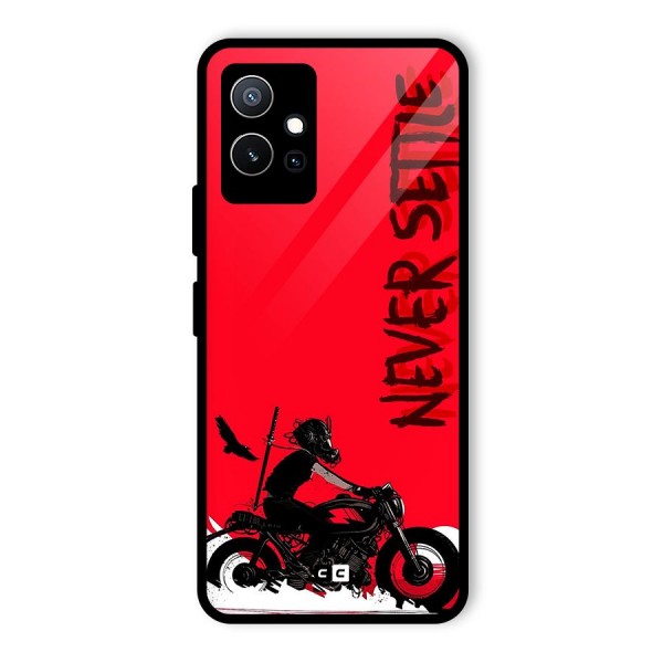 Never Settle Ride Glass Back Case for Vivo T1 5G