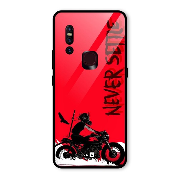 Never Settle Ride Glass Back Case for Vivo V15