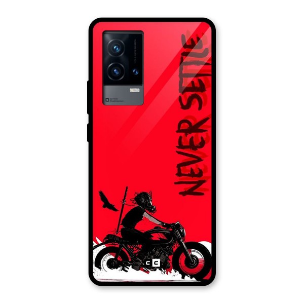 Never Settle Ride Glass Back Case for iQOO 9 5G