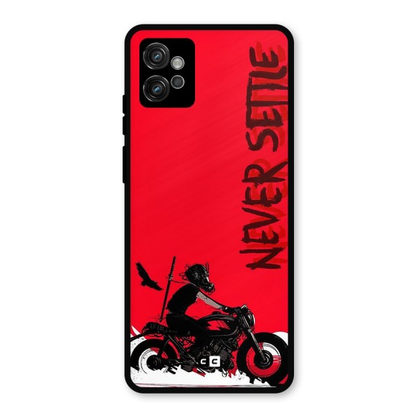 Never Settle Ride Metal Back Case for Moto G32