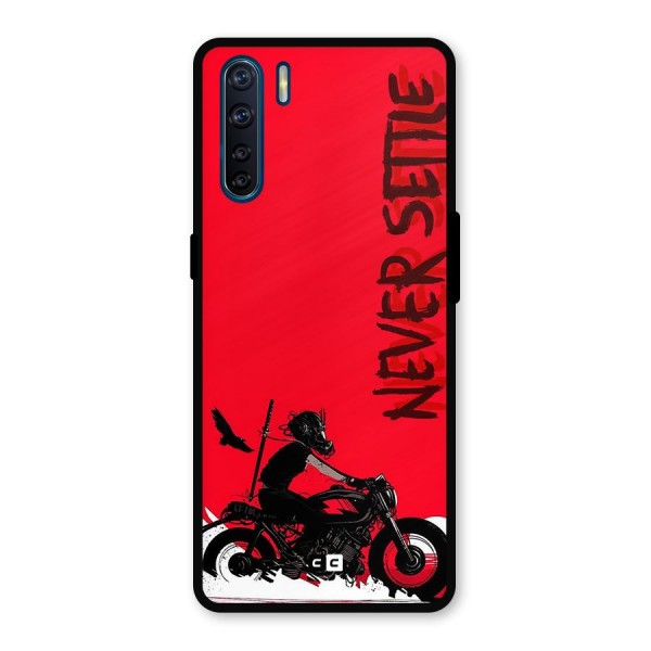 Never Settle Ride Metal Back Case for Oppo F15