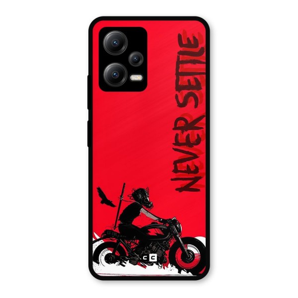 Never Settle Ride Metal Back Case for Poco X5