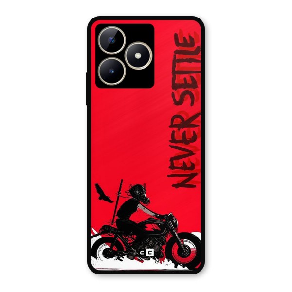 Never Settle Ride Metal Back Case for Realme Narzo N53