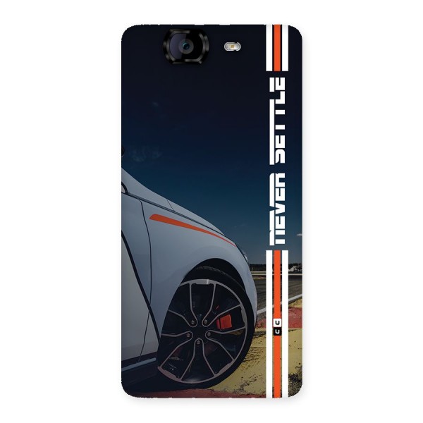 Never Settle SuperCar Back Case for Canvas Knight A350