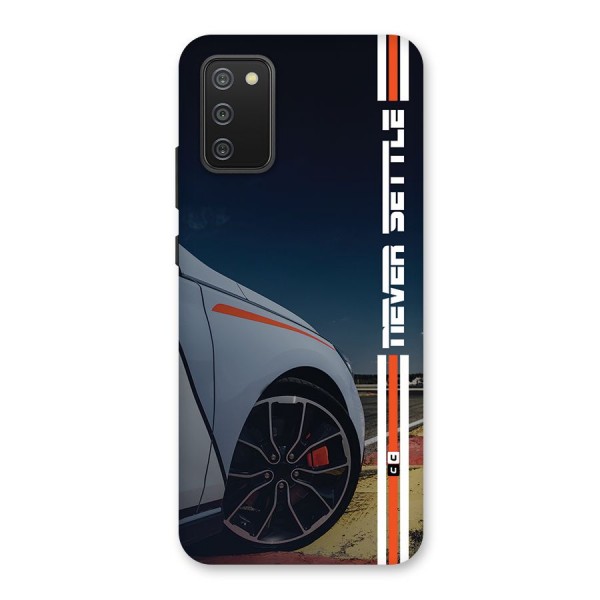 Never Settle SuperCar Back Case for Galaxy F02s