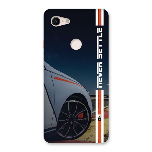 Never Settle SuperCar Back Case for Google Pixel 3 XL