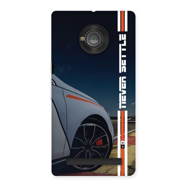 Never Settle SuperCar Back Case for Yuphoria