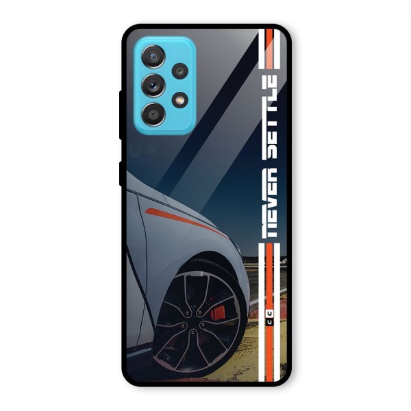 Never Settle SuperCar Glass Back Case for Galaxy A52