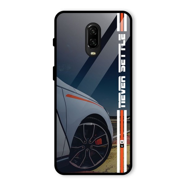 Never Settle SuperCar Glass Back Case for OnePlus 6T