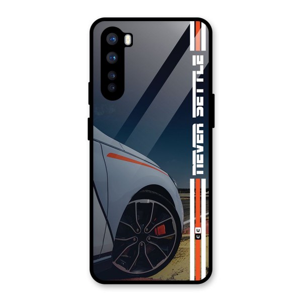 Never Settle SuperCar Glass Back Case for OnePlus Nord