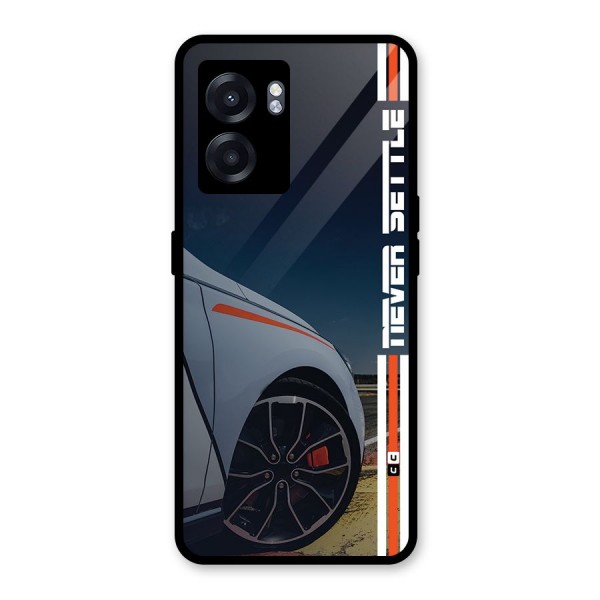 Never Settle SuperCar Glass Back Case for Oppo K10 (5G)