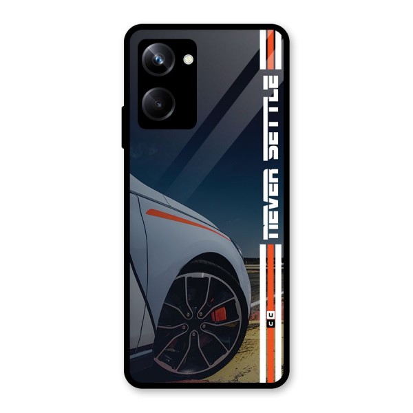 Never Settle SuperCar Glass Back Case for Realme 10 Pro