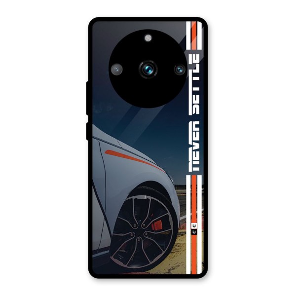 Never Settle SuperCar Glass Back Case for Realme 11 Pro