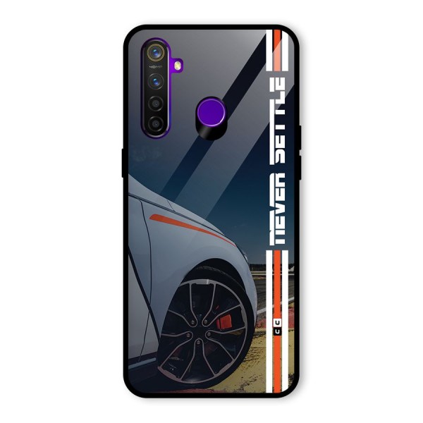 Never Settle SuperCar Glass Back Case for Realme 5 Pro